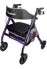 BlessReach Heavy Duty Rollator Walker w/ Large Seat Up to 450 lbs – Purple