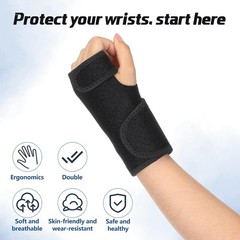 2 Pcs Wrist Brace for Carpal Tunnel Night Sleep Support Adjustable Wrist Splint