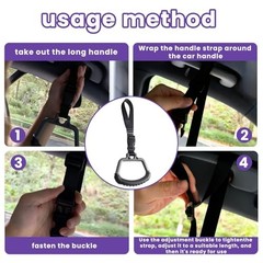 -in-1 Car Assist Handle Kit | Mobility Aids for Getting Out of 2 Black