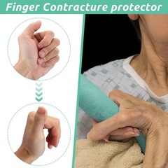 2 PCS Palm Protector Hand Carrot Finger Contracture Cushion Light Green
