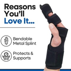 Trigger Finger Splint Brace | Middle Small/Medium (Pack of 1), Black