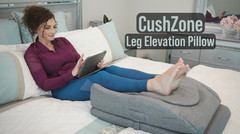 Leg Elevation Pillow with Memory Foam, Adjustable Bolster for Blood Circulation,