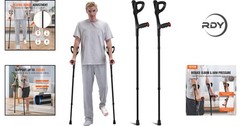 Ergonomic Forearm Crutches for Adults – Lightweight, Non-Slip, 350LBS Capacity