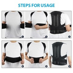 Adjustable Posture Corrector Low Back Support Shoulder Brace Belt for Men Women