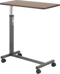 Drive Medical Overbed Table with Wheels – Silver Vein