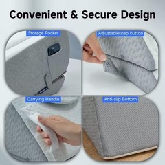 Leg Elevation Pillow for After Surgery, Adjustable 4 Heights & 2 Slopes, Knee…