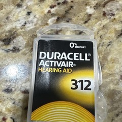 Duracell Hearing Aid Batteries brown tab (Size 312) New Cpix