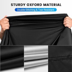 Motorcycle Cover Waterproof Outdoor – All Season Sun 104″ Black & Silver