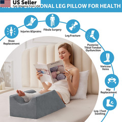 MEGCXIT Leg Pillow Elevation Blood Circulation, Wedge Single Leg, Grey