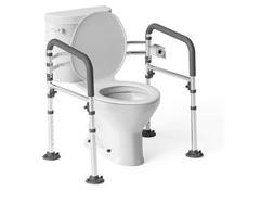 TOYODA Toilet Safety Frame Adjustable Height/Width Foldable Padded 350 lb