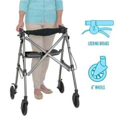 Able Life Space Saver Rollator, Lightweight Folding Mobility Rolling Walker