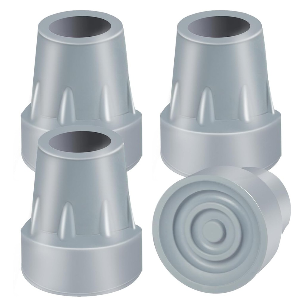 Heavy Duty Rubber Crutch Tips 7/8 inch Crutch Cane Tip Replacements 4 Pack