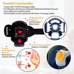 Knee Massager Heated Vibration Therapy W/ LED