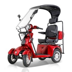 800W Heavy Duty 4 Wheels Mobility Scooter w/ Roof for Seniors 500lbs Capacity