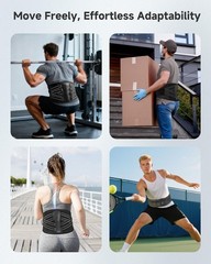Back Brace for Lower Back Pain – Wide Lumbar Panel, 7 Stays & 3D Triangle Pad…