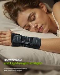 Rakiie Adjustable Carpal Tunnel Wrist Brace Left Hand – Medium Support