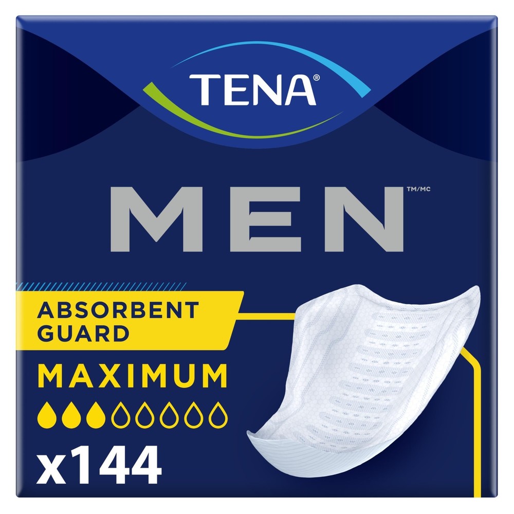 TENA Men Protective Incontinence Guards Maximum Absorbency 144 ct FACTORY SEALED