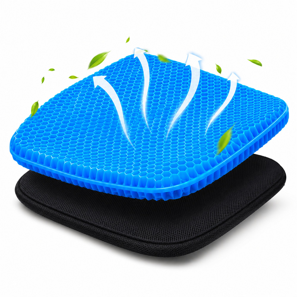 Cooling Gel Seat Cushion Honeycomb Pad Car Office Chair Support Soft Pressure