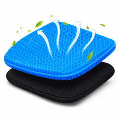 Cooling Gel Seat Cushion Honeycomb Pad Car Office Chair Support Soft Pressure