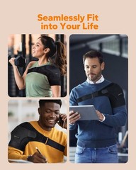 Shoulder Brace for Rotator Cuff Support, Adjustable Arm Sling for Pain Relief, C