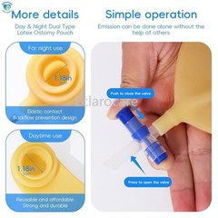 Bladder Lumbar Side Pocket Day/Night Set Latex Material Colostomy bags Reusable