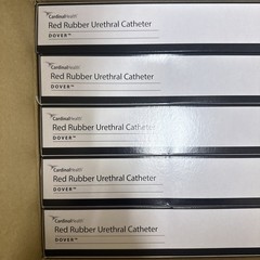 RED RUBBER URETHRAL CATHETER FR 14. 120 Pcs STERILE. UNOPENED BOX