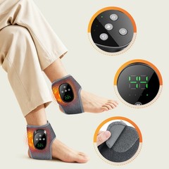 Electric Foot Ankle Massager Pain Relief 4 Modes Heated & 4 Vibration 1800mAh