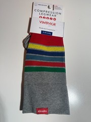 VIM & VIGR Moderate Compression Knee-High Unisex Socks Size Wide Calf L/XL