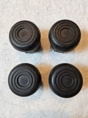 (4pcs) 1-1/4″ Heavy-Duty Black Rubber Tips for Crutches Chairs Canes MADE IN USA