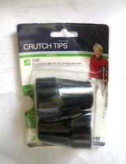 Drive Medical RTL10374BKB Crutch Tips 7/8″ 2.2 cm Leg Diameter Black, 1 Pair NEW