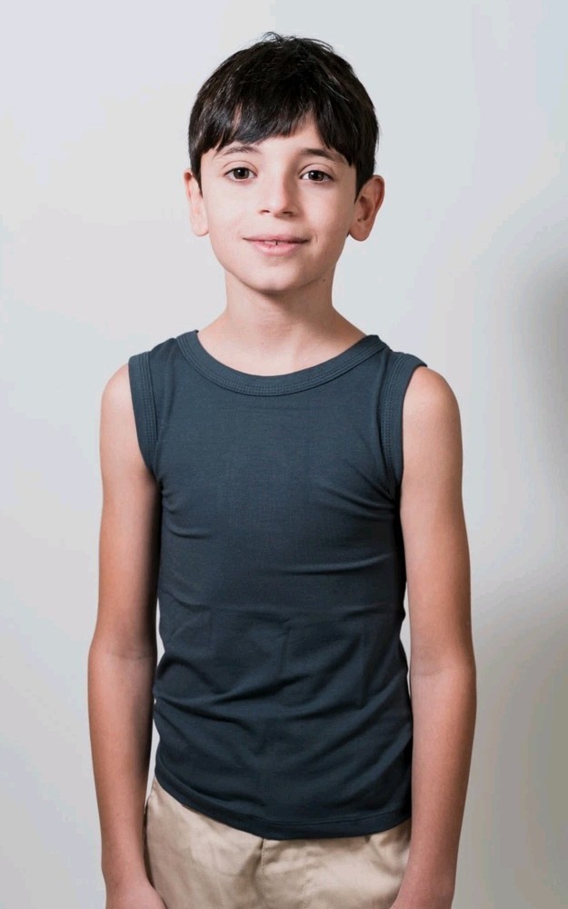 AngelSense Sensory Friendly Compression Undershirt Sleeveless Adult S Gray 2pk