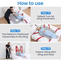 Electric Patient Lift Transfer Chair Folding Patient Lift 510LB with U-Sling
