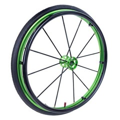 Pair of 24″x1″ (540) Colored Aluminum Round HUB Wheelchair Wheels