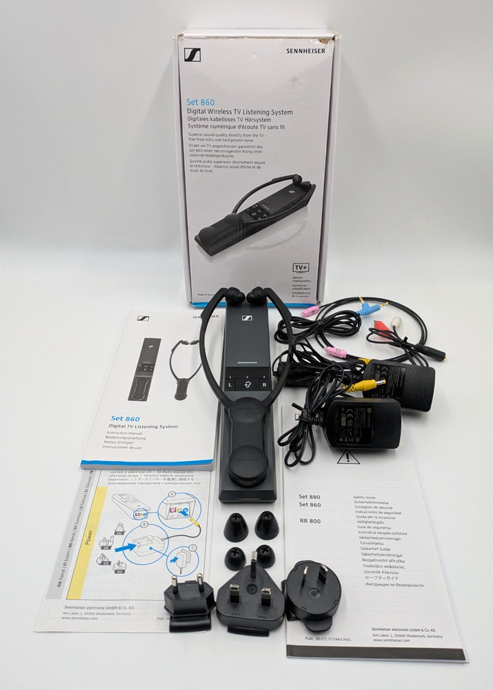 Sennheiser Set 860 Digital Wireless TV Listening System Complete Tested Germany