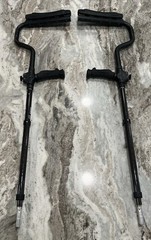 Ergonomic Underarm Crutches, Black Cobra Ergobaum Dual (5′ to 6’6“) EUC *READ*