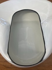 White Bedpan – Vintage Enamelware