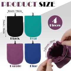 4 Pack Foot Cast Toe Cover Socks Soft Warm Cast Toe Black Purple Teal Blue