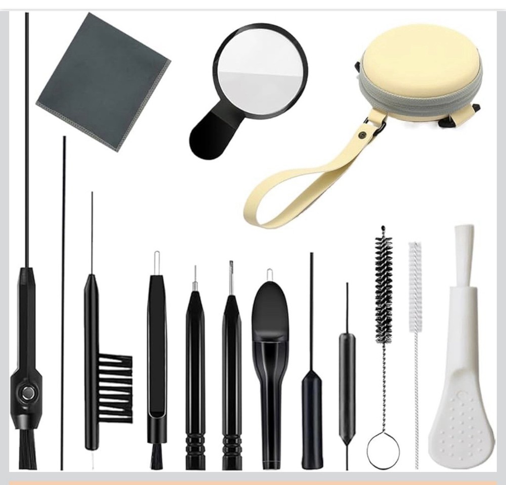 15PC Hearing Aid Cleaning Kit Hearing Aid Cleaning Tools Hearing Aid Wax Brushes