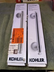 KOHLER Rubicon 9 in. Bathroom 2 Grab Bars in Vibrant Brushed Nickel New