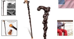 Handcrafted Wood Walking Cane – Lightweight 37.4″ Senior Disability Aid