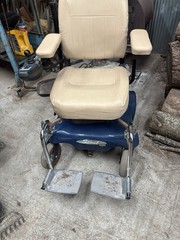 Pride Mobility Scout M2 Electric Powerchair Joystick Armrests Footrest Blue