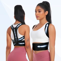Posture Corrector Lumbar Low Back Support Shoulder Brace Belt Unisex Women Men