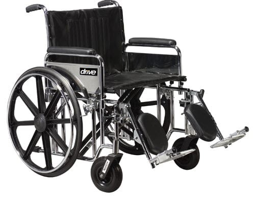 Bariatric Wheelchair, Rem Desk S/A Footrests, 22″ Wide