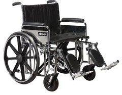 Bariatric Wheelchair, Rem Desk S/A Footrests, 22″ Wide