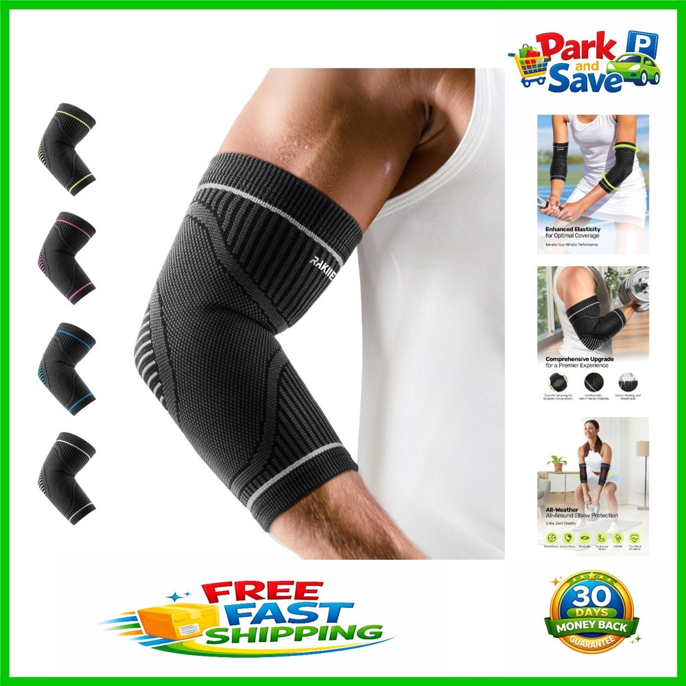 2 Pack Elbow Compression Braces – Ideal for Golf, Badminton, and Weightlifting