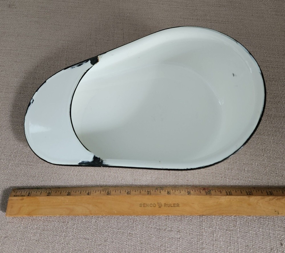 VTG NICE Antique JONES SPECIALIZED FRACTURED BED PAN No. 385 Original Box