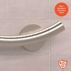 HealthCraft Wave Grab Bars, 18-in.,ADA-compliant Stainless Steel/Ships From USA