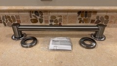 Moen YG0418BN Align 18-Inch Modern Designer Grab Bar Brushed Nickel Bent Flanges