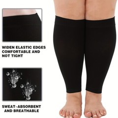 3 Pairs Plus Size 20-30mmHg Compression Calf Socks XL-7XL Footless Socks Unisex