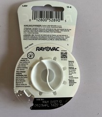 Rayovac Hearing Aid Batteries Size 13 Orange Tab 2 Packages 8 Count Ea Exp 27